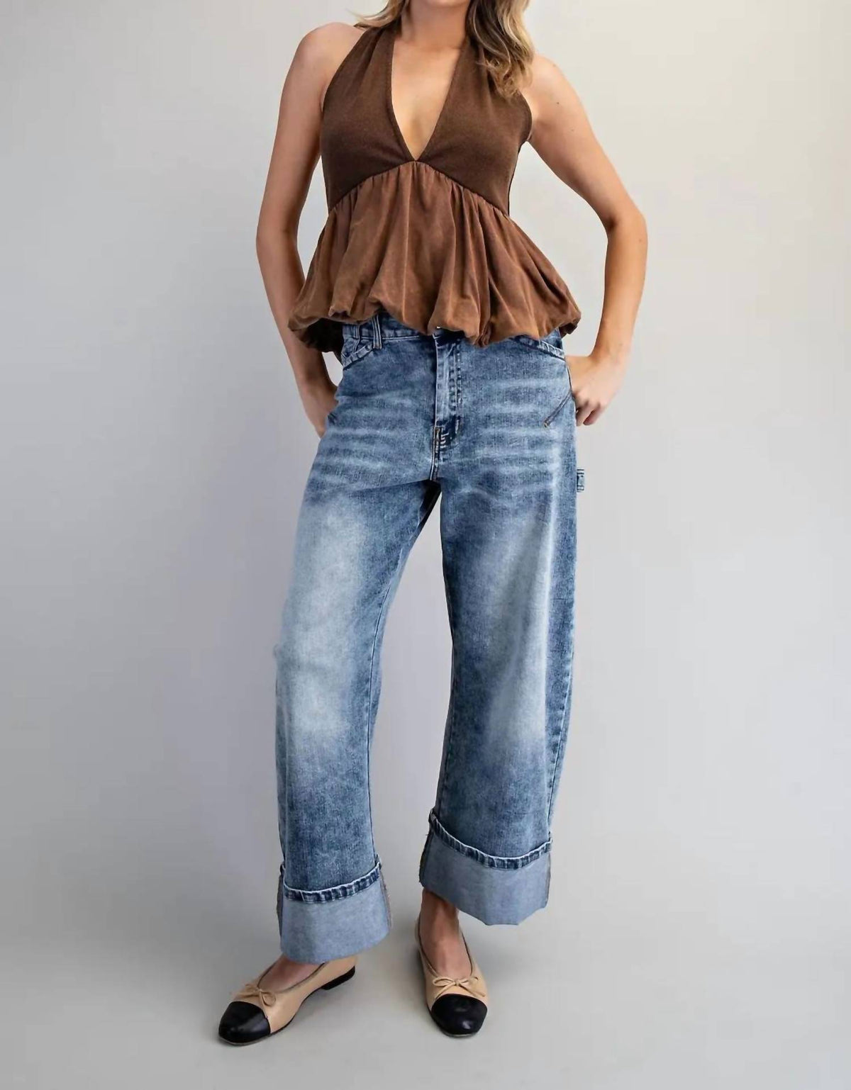 Ee:Some - Mineral Washed Sleeveless Top
