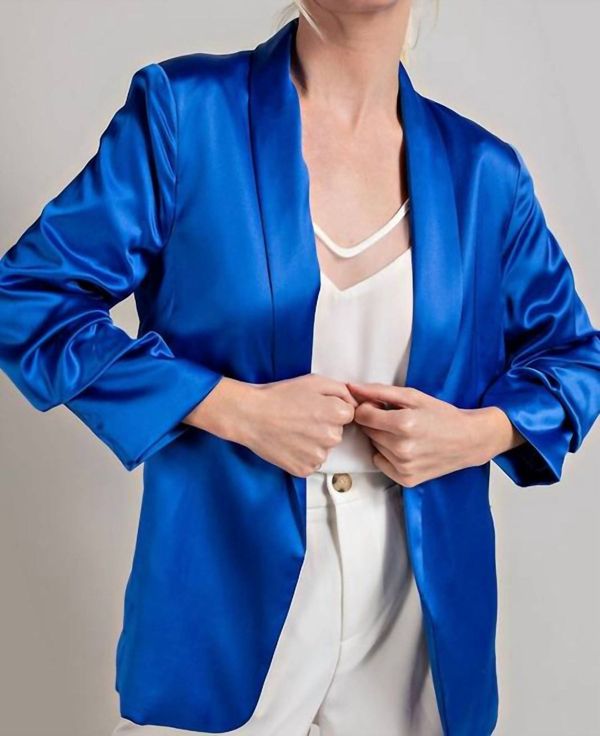 Ee:Some - Satin Whisper Blazer