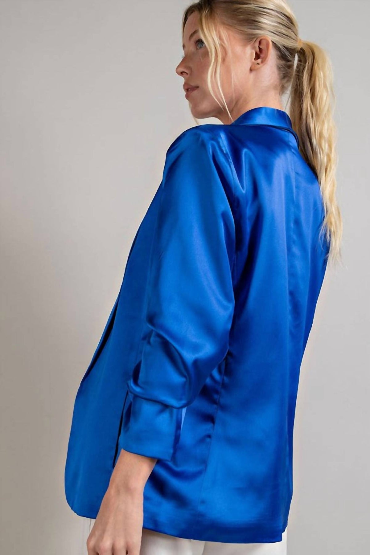 Ee:Some - Satin Whisper Blazer