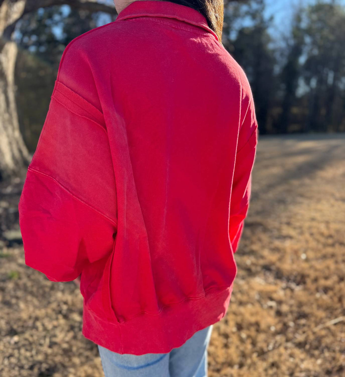 Ee:Some - Snap Front Pullover Sweatshirt
