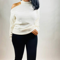 Ee:Some - Sophia Cold Shoulder Sweater