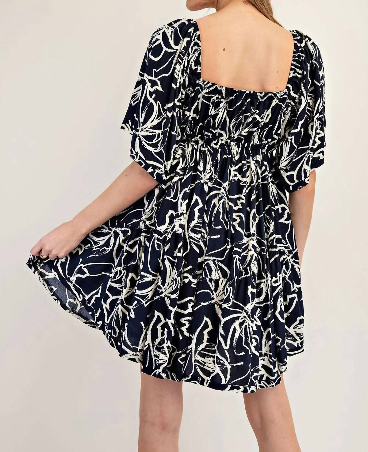 Ee:Some - Square Neck Mini Dress