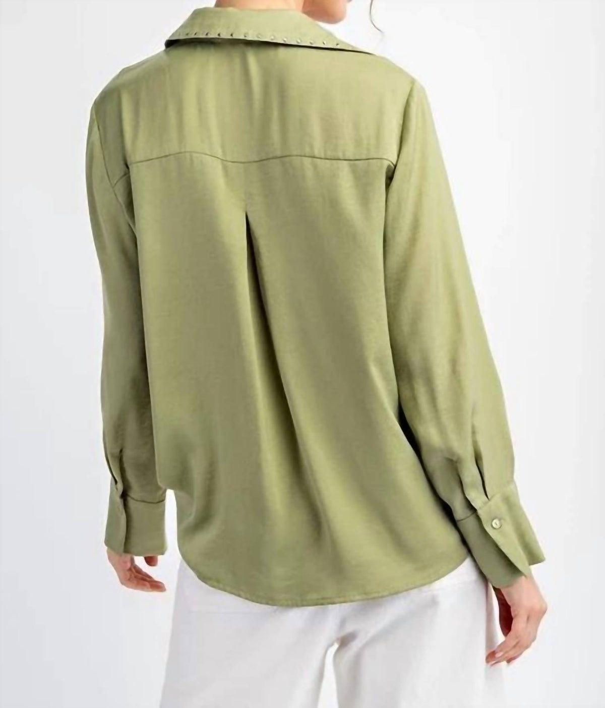 Ee:Some - Studded Long Sleeve Button Down Top