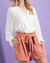 Ee:Some - Tie Waist Shorts