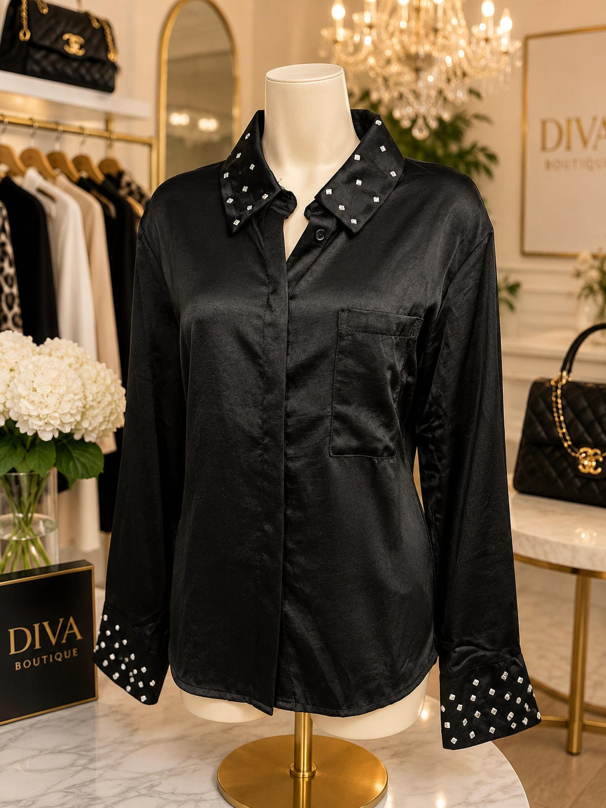 Ee:Some - Women's Studded Blouse
