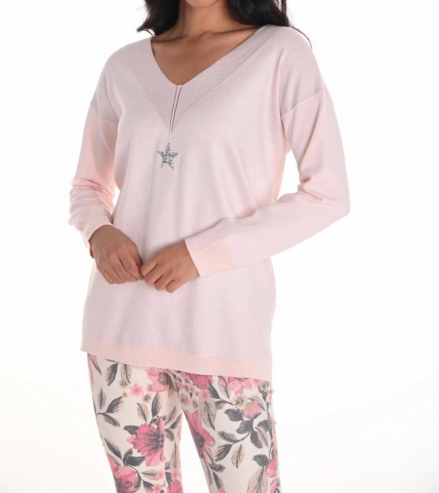 Frank Lyman - Embellished Knit Top