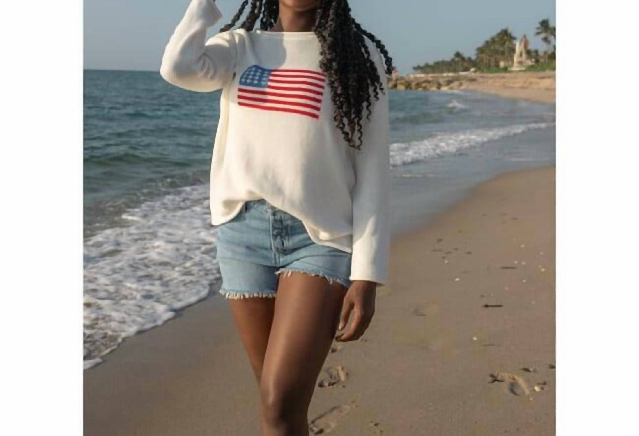 Ellsworth + Ivey - Women's American Flag Mid-weight Sweater