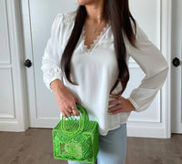 Current Air - Lana Lace Trim Blouse