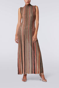 Missoni - Sleeveless Embellished Stripe Knit Maxi Dress