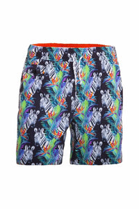 Eight X - Men's Zebra Print Swim Trunks