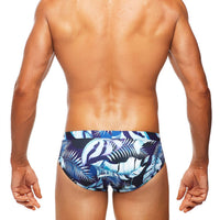 Tribe Positano Palms Lo Rise Swim Brief in navy - men's swimwear - detail view