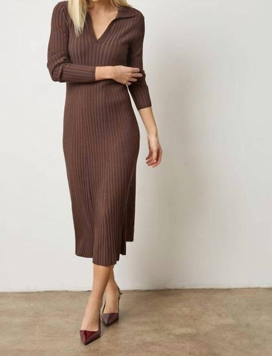Lilla P - Long Sleeve Rib Henley Dress