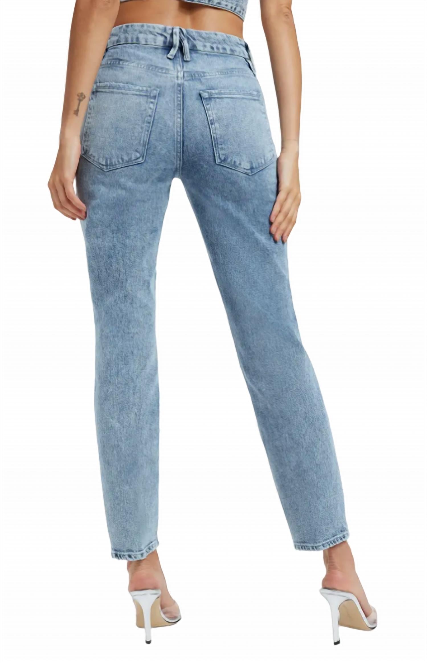 Good American - Classic High Waist Straight Leg Jeans