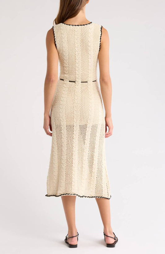 Elan - Crochet Knit Sleeveless Dress