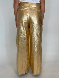 Lanhtropy - Foiled Linen Culotte Pants