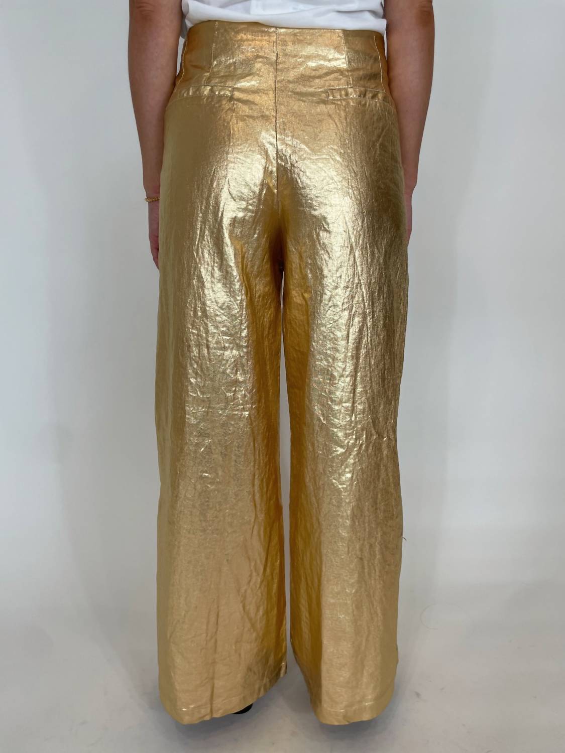 Lanhtropy - Foiled Linen Culotte Pants