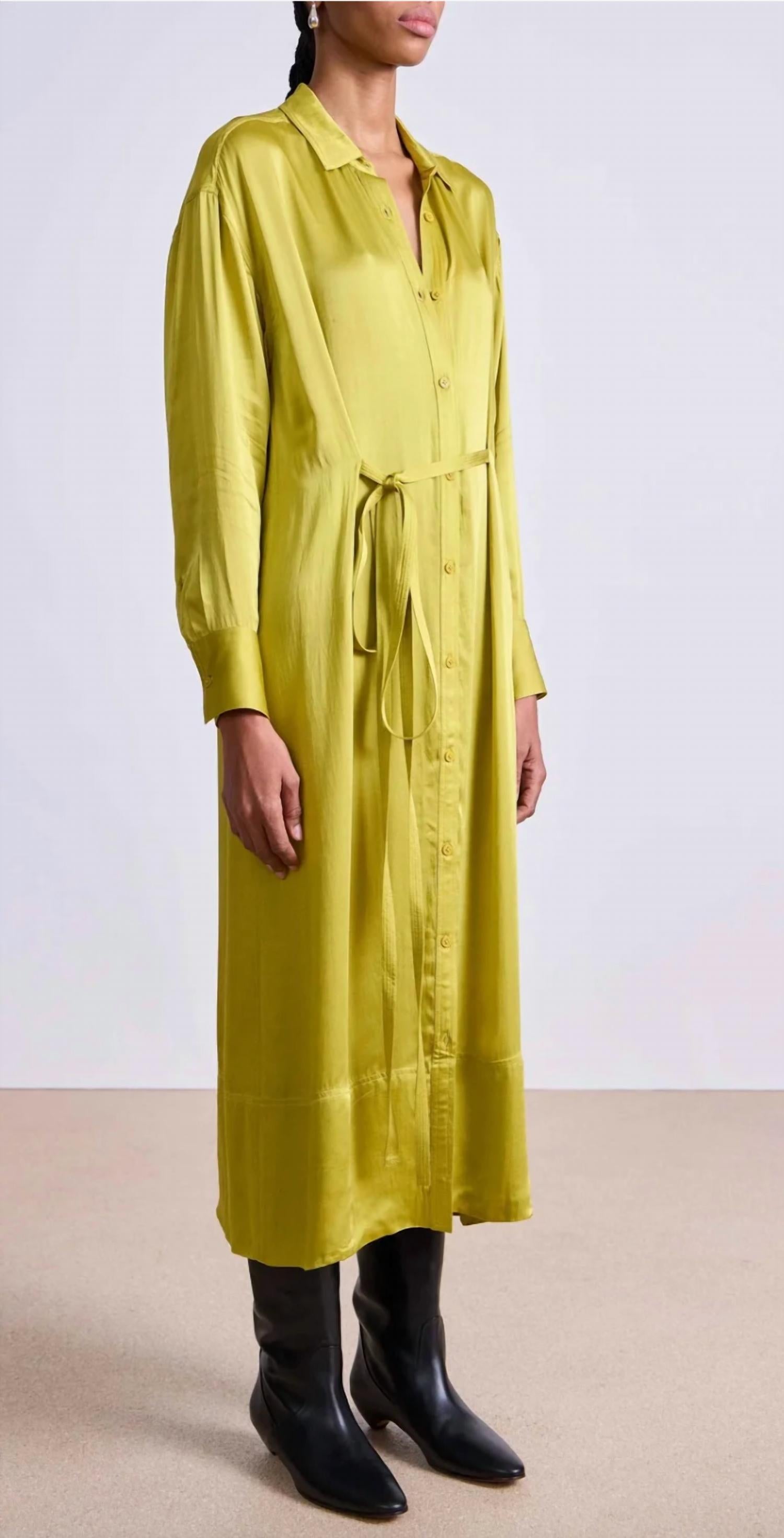 Apiece Apart - Beni Cinched Tie Shirt Dress