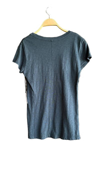 Velvet by Graham & Spencer Women's Odelia Short Sleeve Crewneck Tee in bracken - women's t-shirt - detail view
