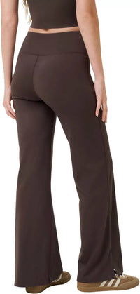 Travis Matthew Moveknit Bonded Wide Leg Pants in coffee grounds - women's pants - alternate view