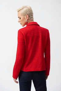 Joseph Ribkoff One Button Jacket in radiant red - women's jacket - alternate view