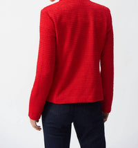 Joseph Ribkoff One Button Jacket in radiant red - women's jacket - detail view