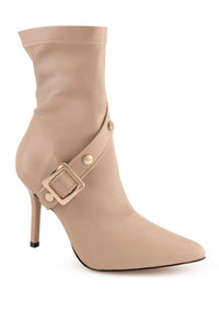 Andrea Women's Sophisticated Ankle Boots in beige - women's shoe