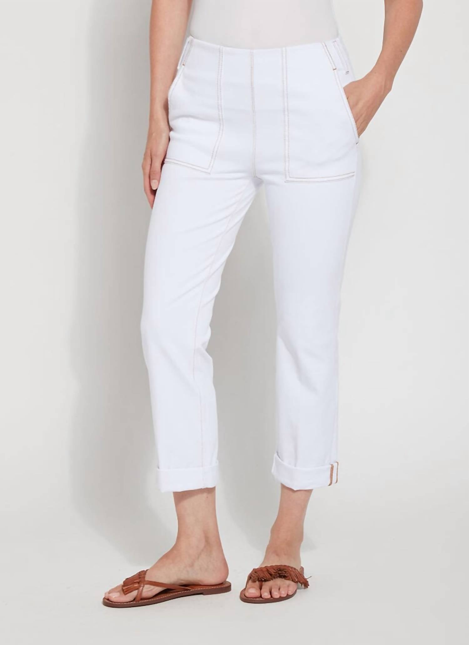 Lysse - CROPPED BOYFRIEND DENIM PANTS WITH POCKETS