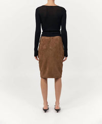 St. Agni - Suede Pencil Skirt