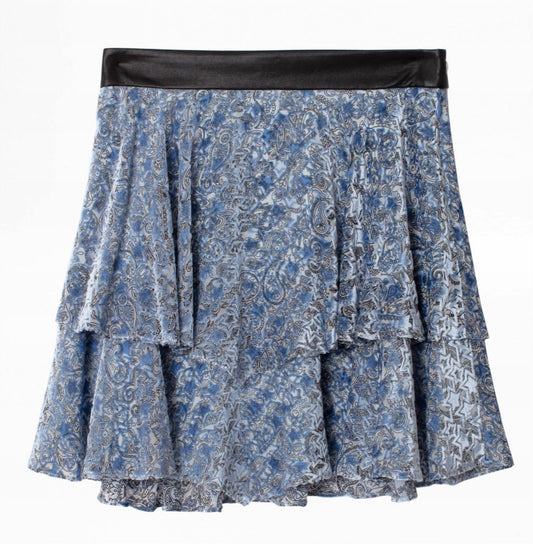 Burnout Jim Velvet Skirt