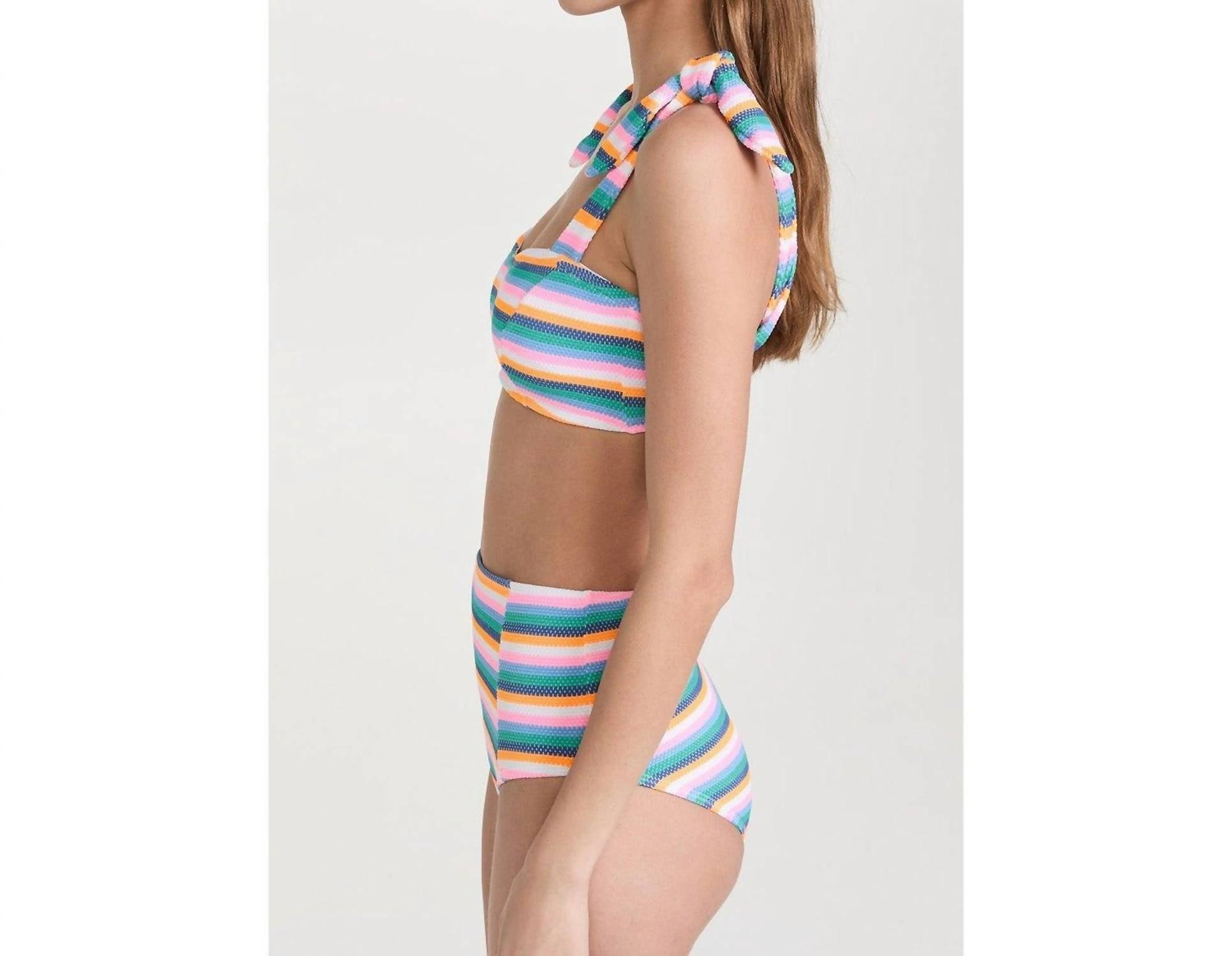 Shoshanna - Sunbeam Tie Strap Retro Bikini Top