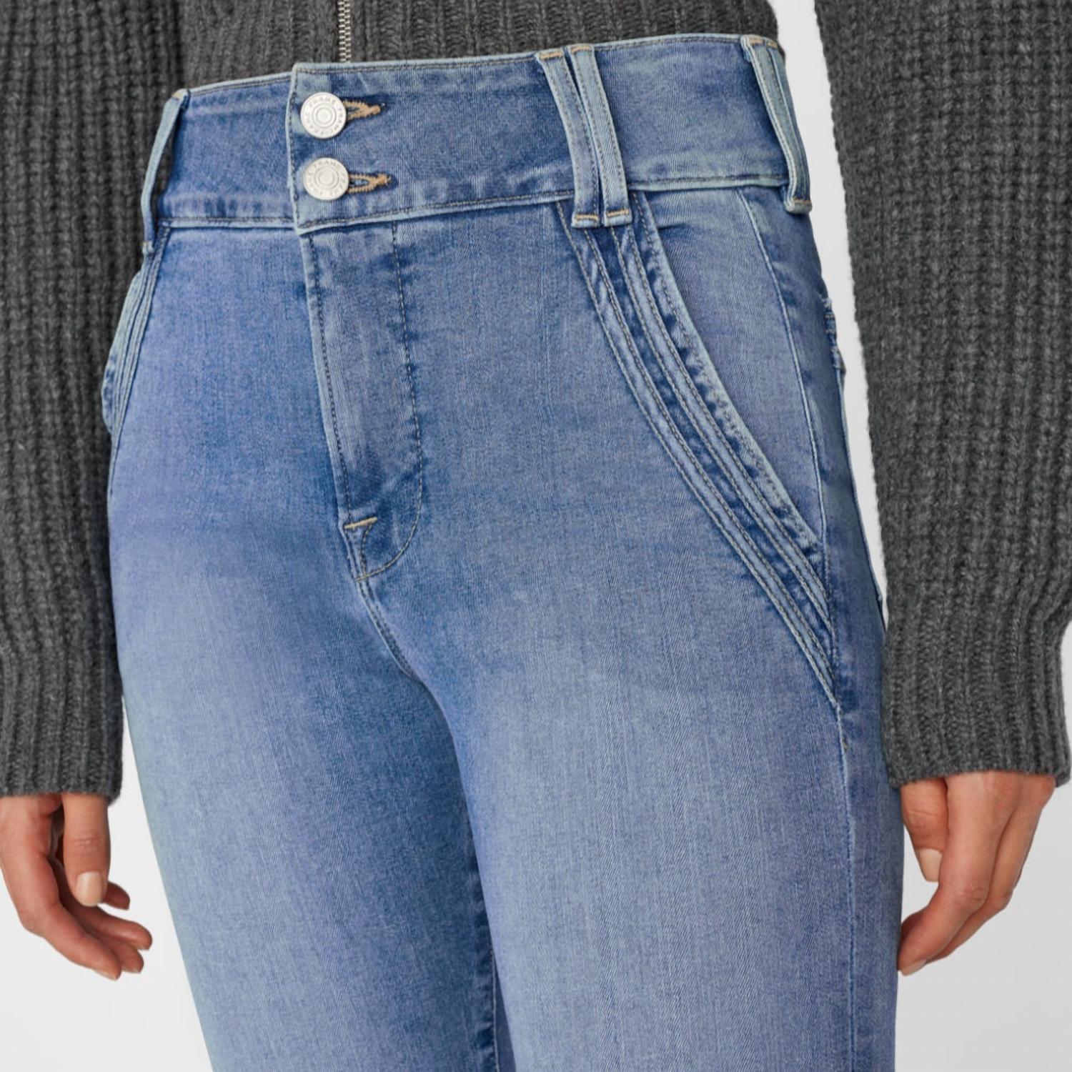 FRAME Double Detail Flare Denim in merced - women's jeans - alternate view