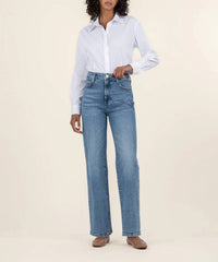 KUT FROM THE KLOTH Sienna High Rise Wide Leg Jean in decisive - women's jeans