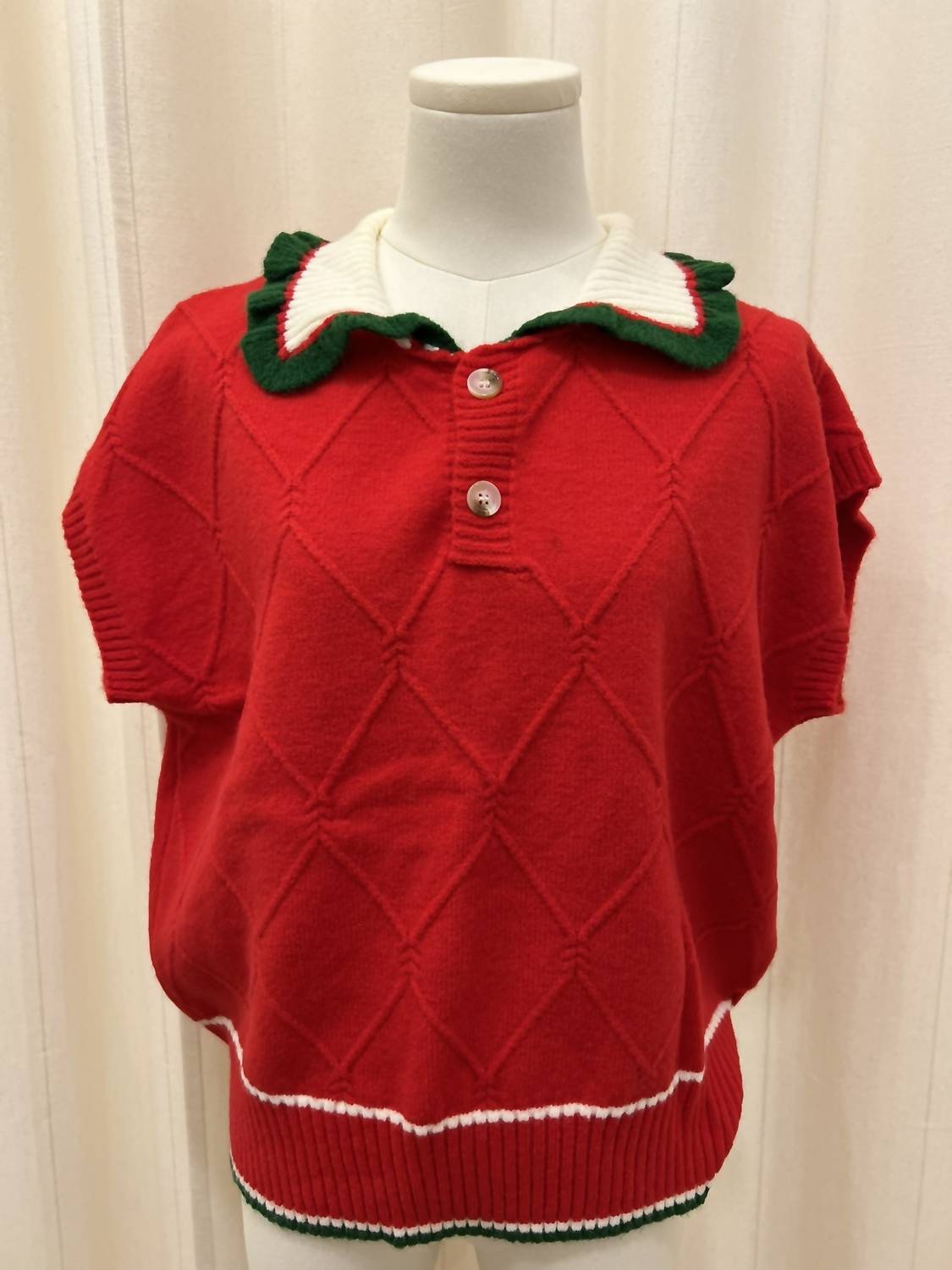 Fantastic Fawn - Ruffle Collar Sweater