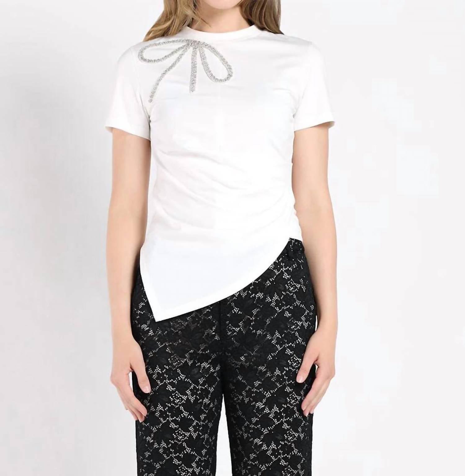 Gracia - Sparkly Bow Top