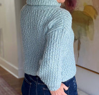 mystree Seaside Chic Cropped Sweater in blue - women's sweater - alternate view