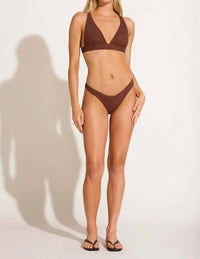 Vitamin A California High Leg Bikini Bottom in riviera ripple - women's swimwear - alternate view
