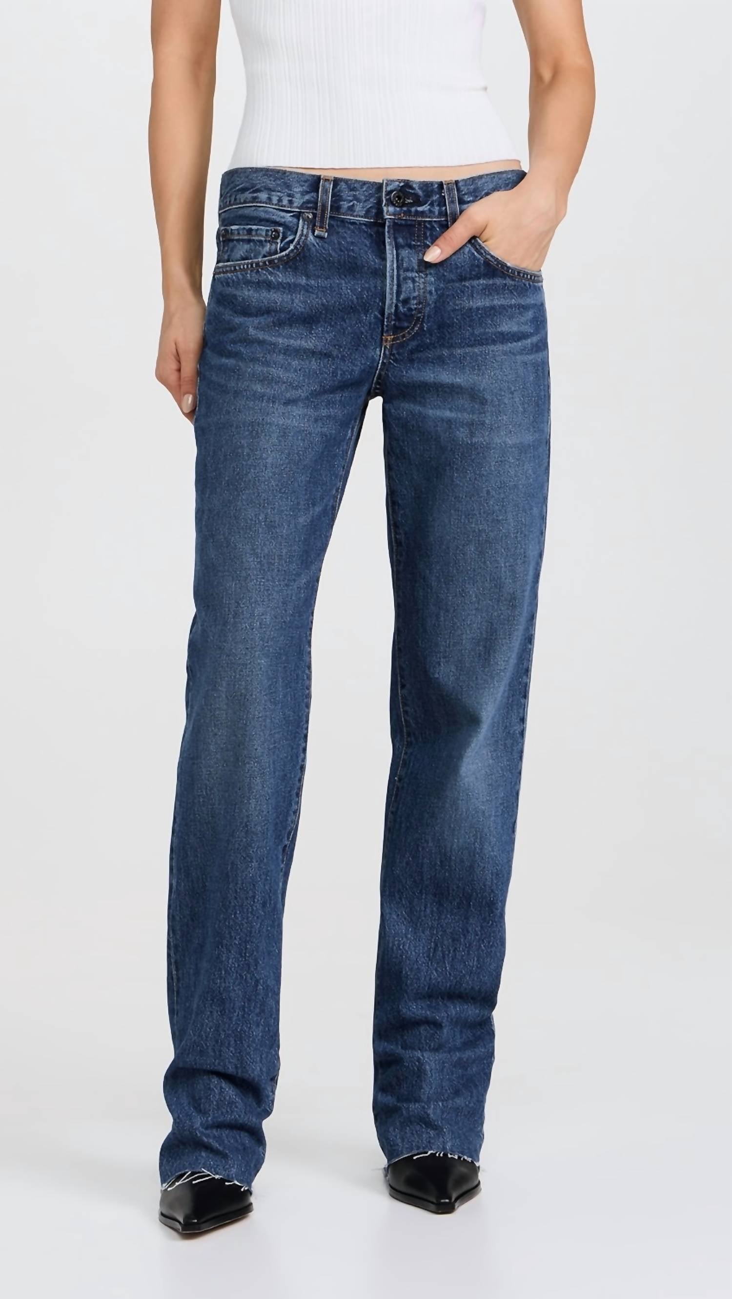 Askk Ny - Long Low Rise Straight Jeans