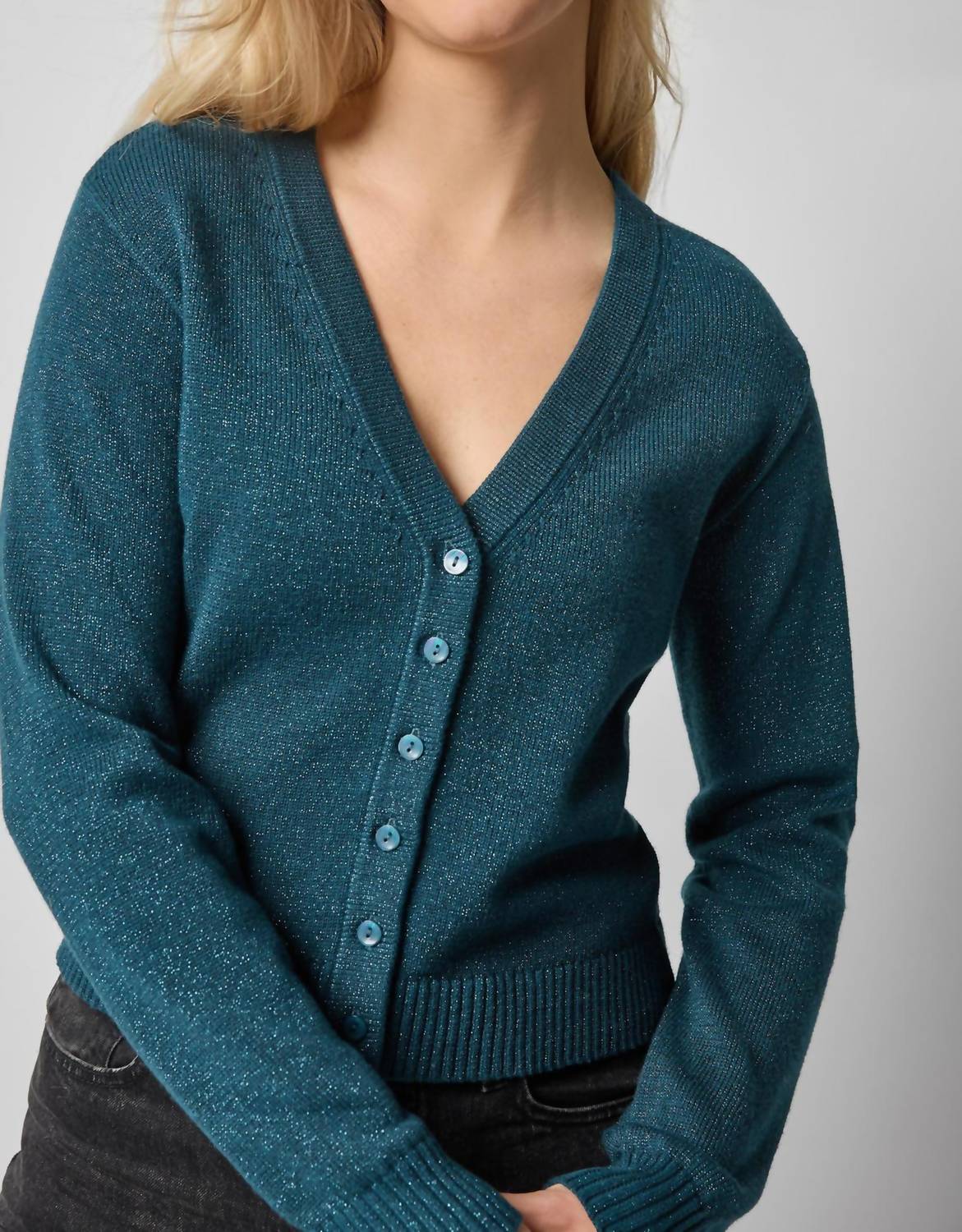 Lilla P - V-neck Sparkle Cardigan