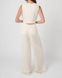 We Wore What - Boxy Linen Boatneck Top