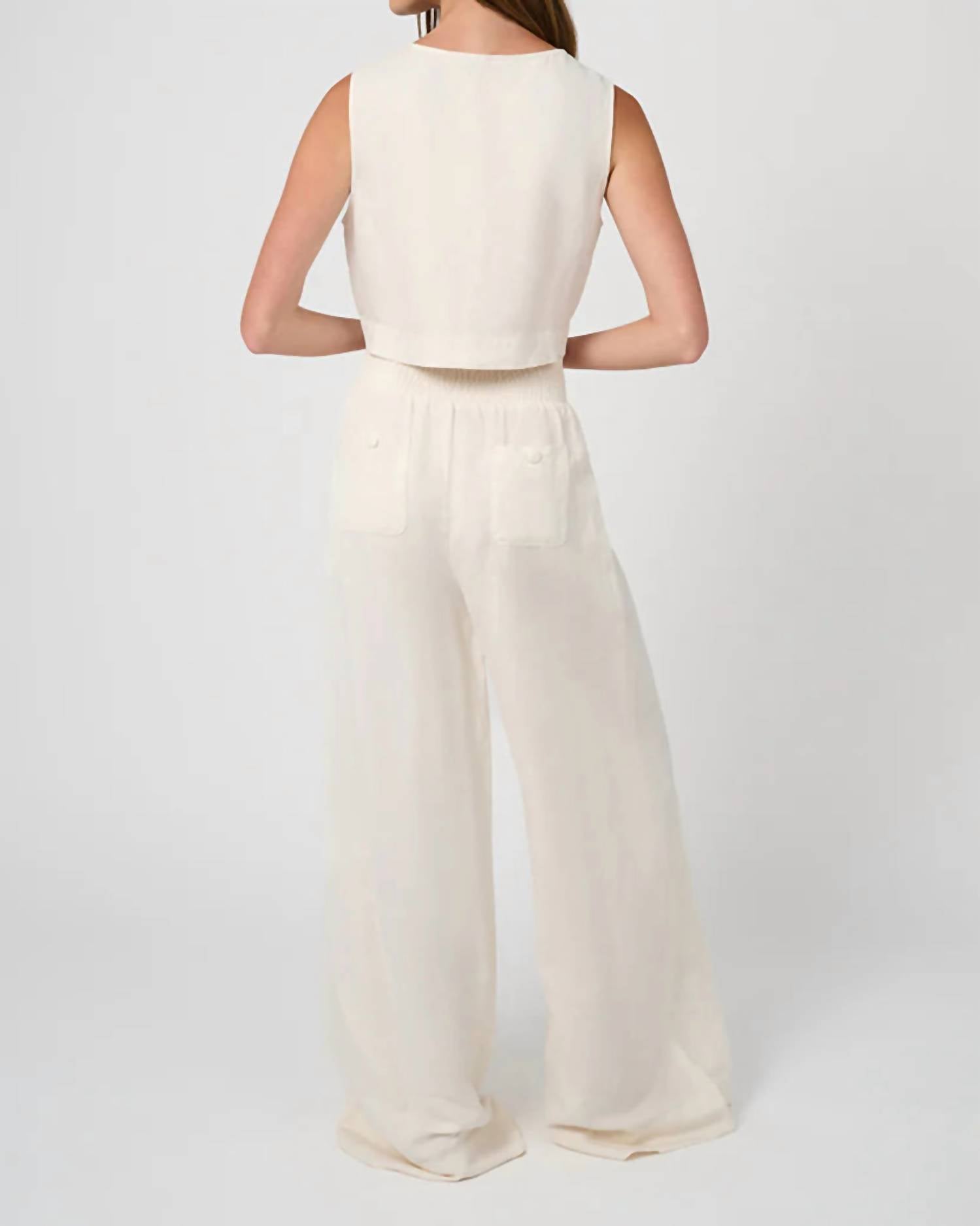 We Wore What - Boxy Linen Boatneck Top