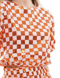 Moshita - Checkmate Sparkle Gameday Top