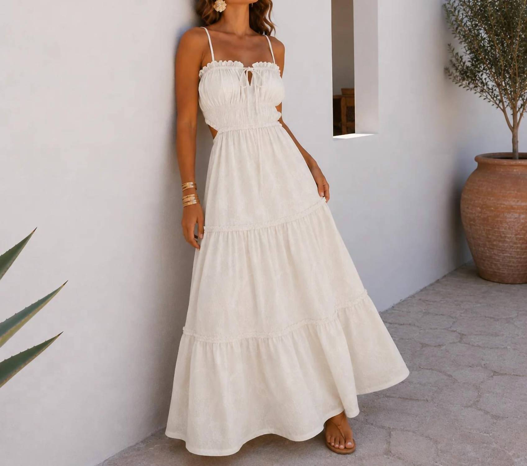 Mystery Resort - Aegean Whisper Maxi Dress