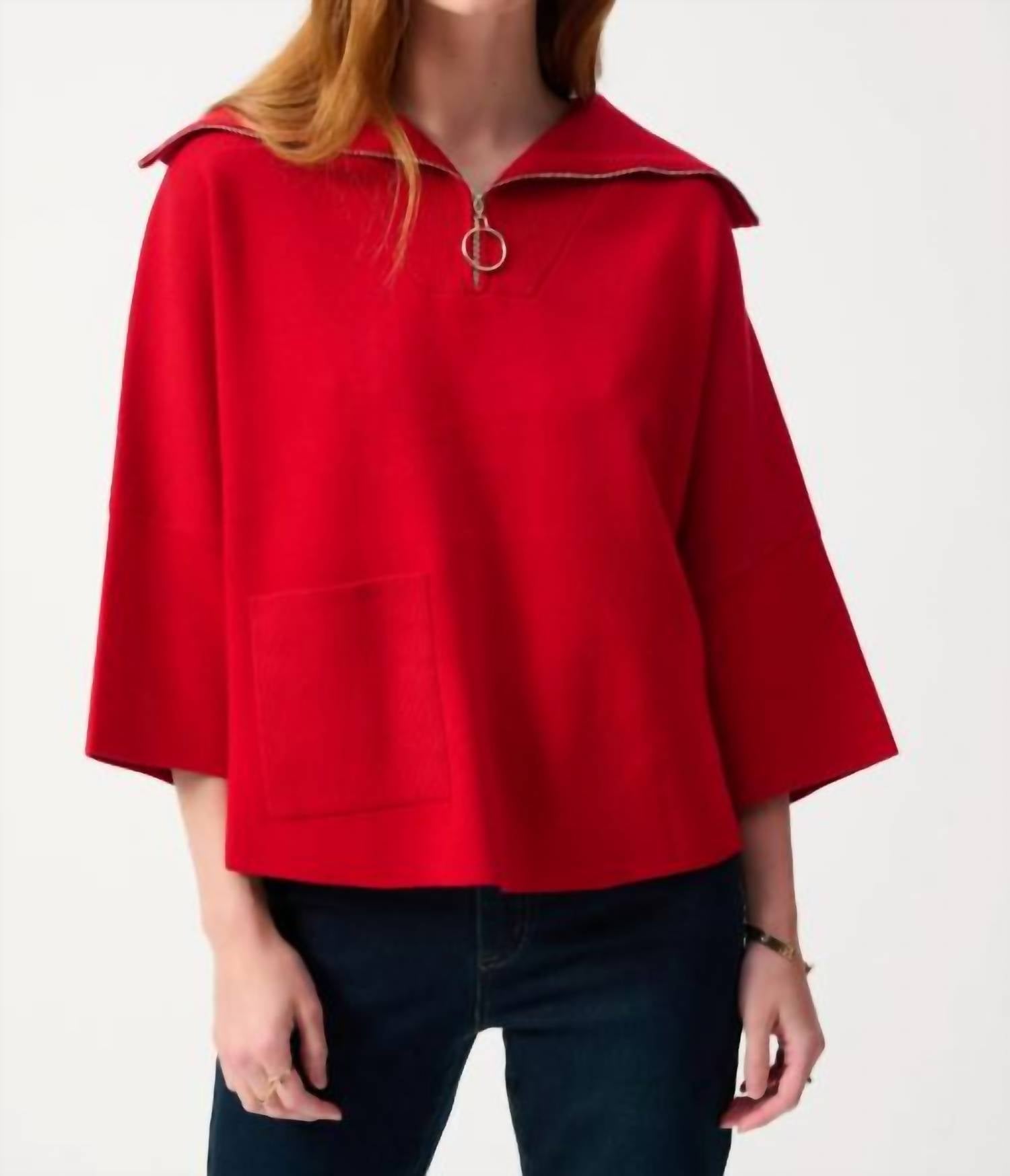 Joseph Ribkoff - Jacquard Collar Sweater