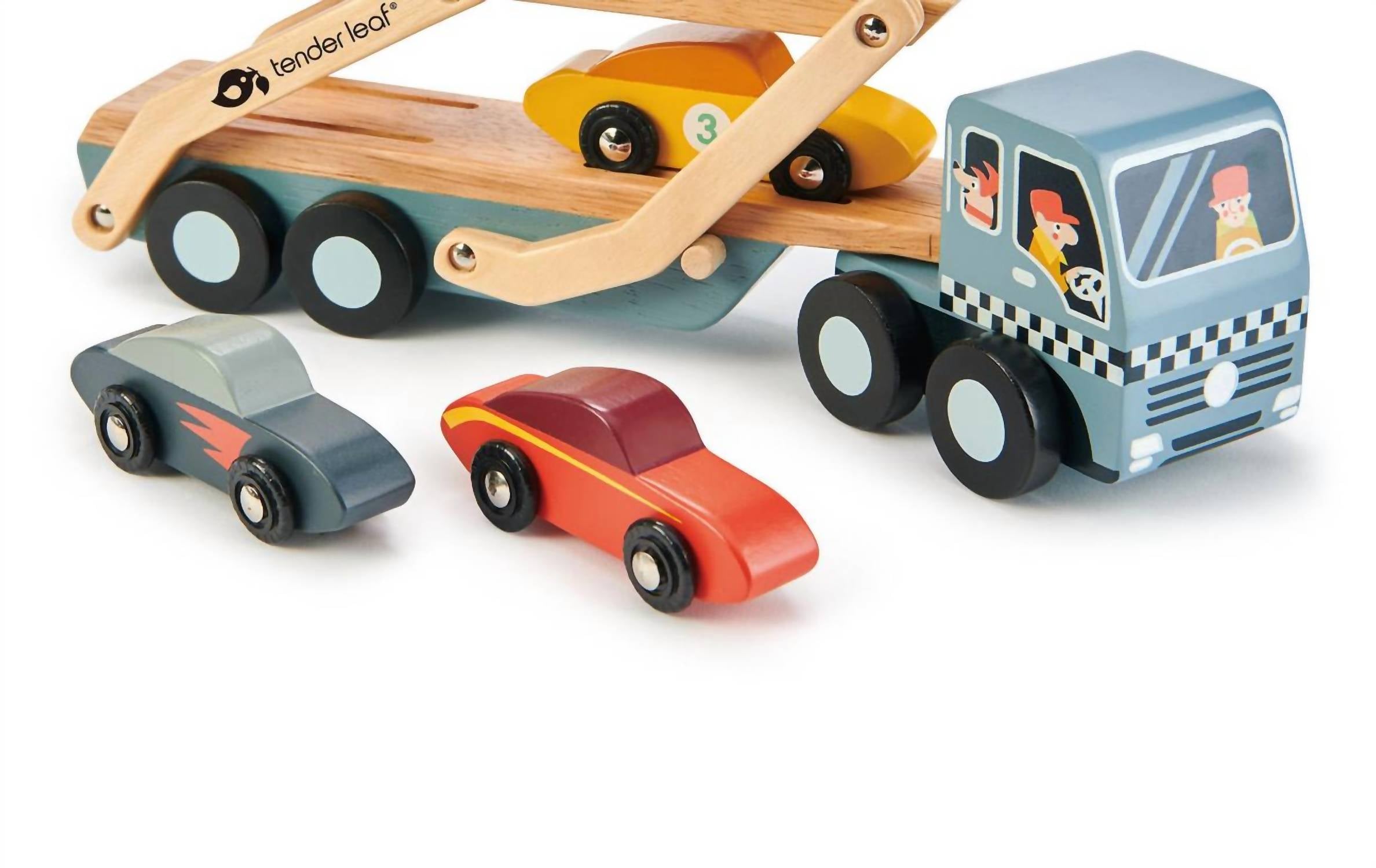 Tender Leaf Toys - Wooden Car Transporter