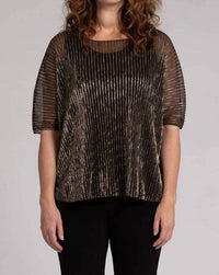 Sympli - Pleated Mesh Nu Clip Top