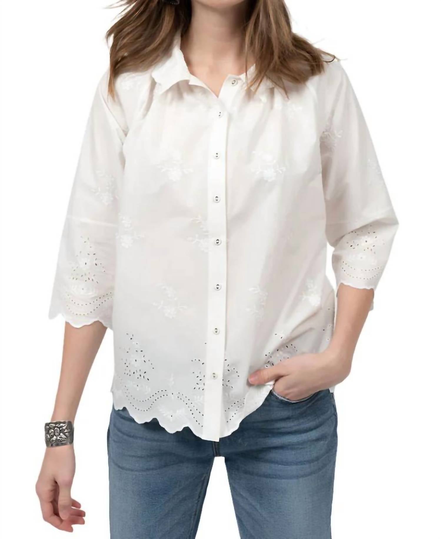 Ivy Jane - Eyelet Bordered Top