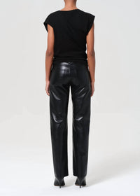 AGOLDE Low Rise Recycled Leather Slim Jeans in detox - women's jeans - alternate view