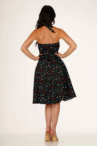 Orchid Bloom - Halter Swing Dress