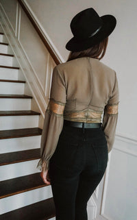 Strut & Bolt - Lace detail long sleeve bodysuit