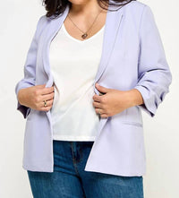 Ellison - Folded Sleeve Blazer - Plus